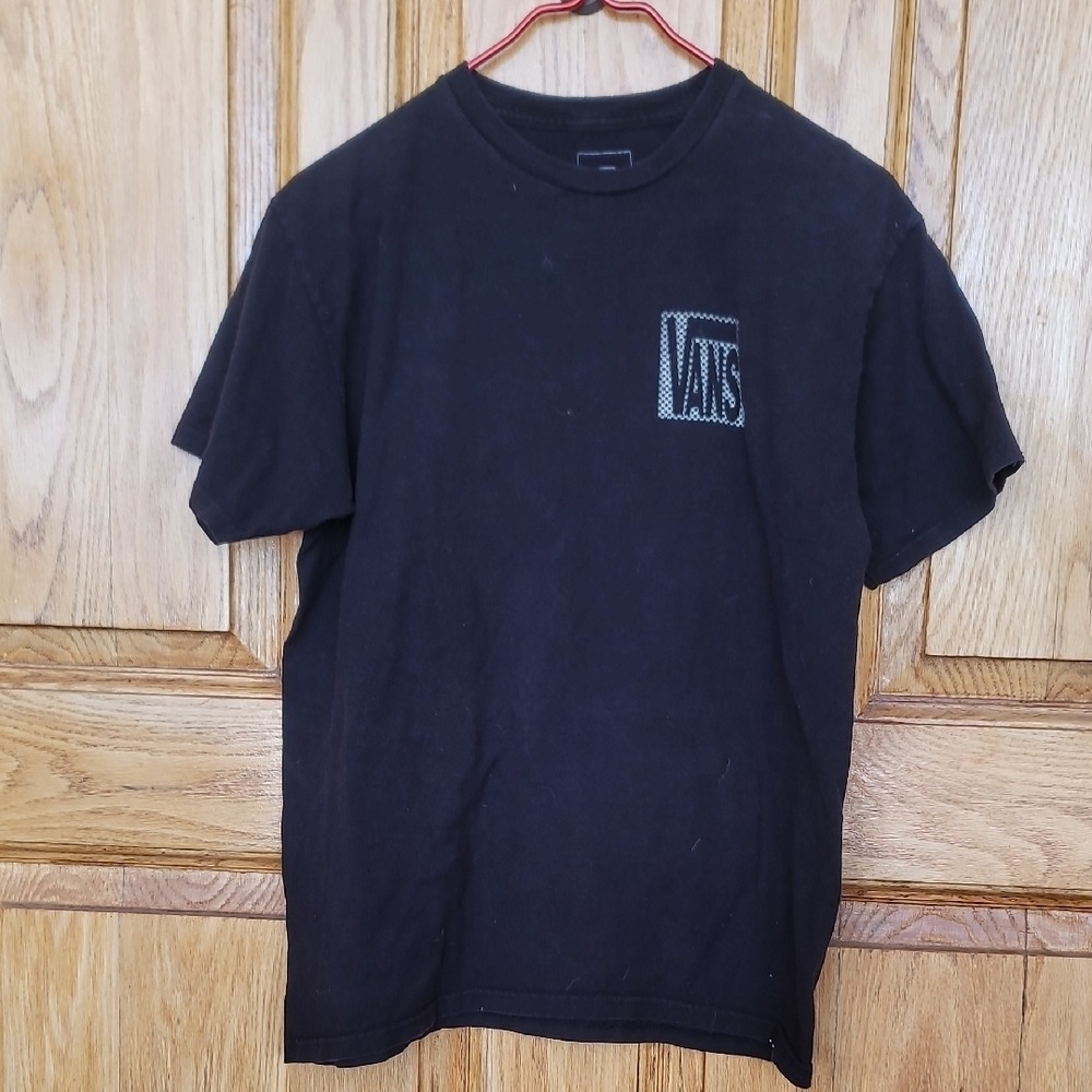 Make Offer Vans Black Short Sleeve Tee with Subtle Logo